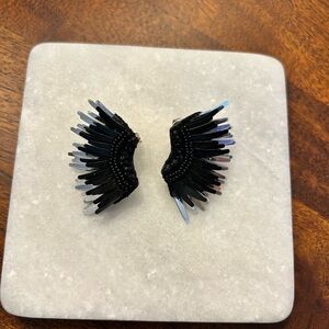 Mignonne Gavigan Black and Silver Wing Earrings